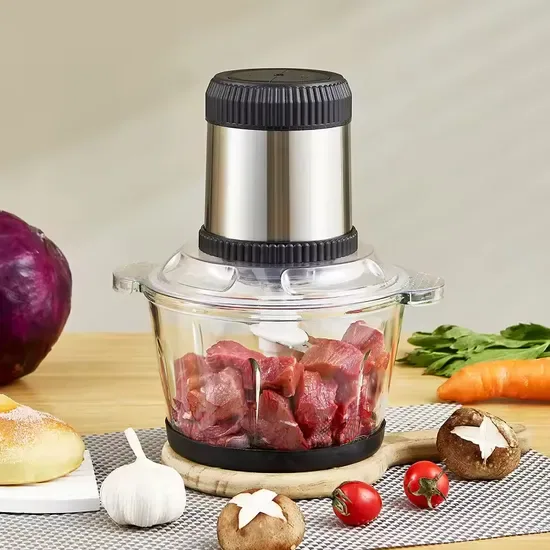 2L Электрическая мясорубка, нарезчик, мясорубка для обработки пищи из нержавеющей стали