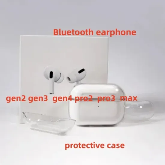 2026 Высококачественные беспроводные Bluetooth наушники PRO3 PRO2 с активным шумоподавлением и прозрачным чехлом для PRO 2 3 4 Max чехол USB-C 3rd поколение