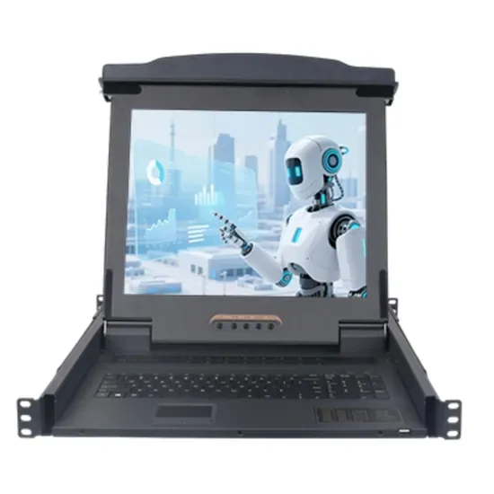 Высококачественный складной LCD KVM переключатель для управления серверами