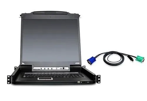 Атен Cl1000m-ATA-Rg Kvm 17inch Консоль LCD для установки в стойку с поддержкой USB и Cl1000m-ATA-Az
