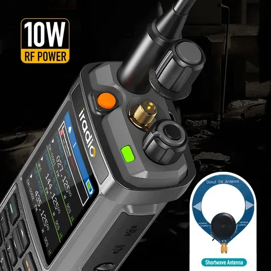 Ирадио UV98plus Улучшенная версия рации с GPS Двухсторонняя радиосвязь СВ/ДВ/МВ Трехдиапазонная