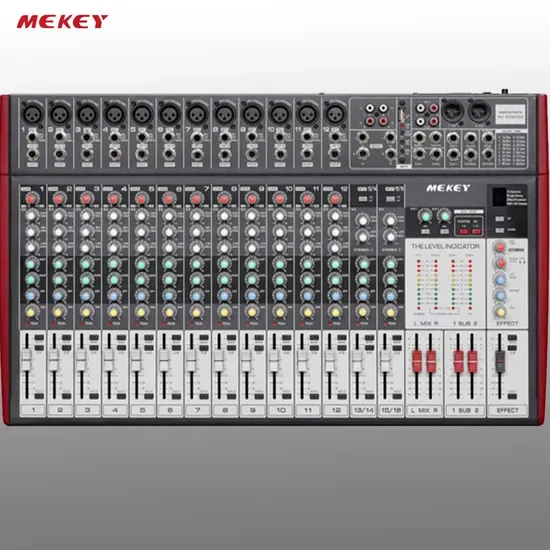 Профессиональный Микшер Mekey 16-Channel с двумя группами выхода и MP3 воспроизведением Msc-5616s