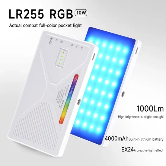 Фабрика Мяоту Lr225 Портативный RGB карманный светильник алюминиевый 1000lm Беспроводной OEM ODM Освещение для контент-креаторов