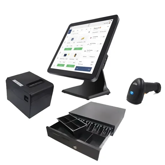Система терминала POS 17" Однофункциональный сенсорный экран Windows POS компьютер с 80 принтером сканером розничный кассовый аппарат Гуандун OEM фабрика