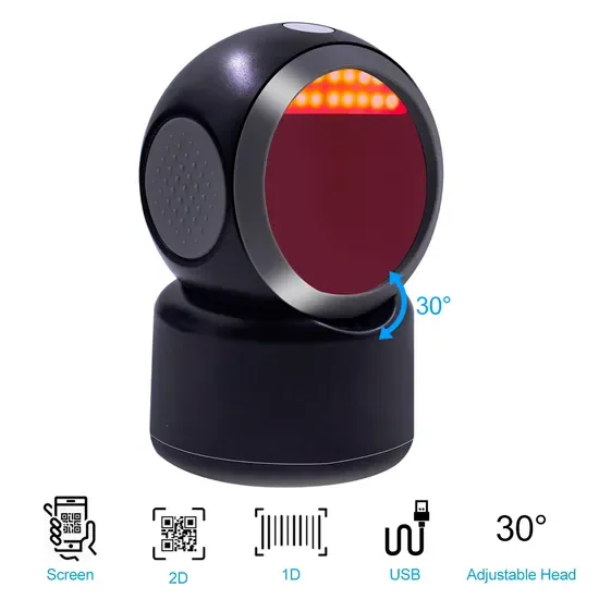 Сканер штрих-кодов Symcode Mj-3300 Читатель QR-кодов настольный интерфейс COM 1d/2D Сканирует/сек 1700 Гарантия 1-Year