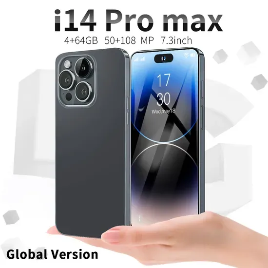 Миллионная фабрика мощностью OEM ODM 4+64 ГБ 108MP 5g NFC OTG 10 Ядро I 14 PRO Max Amoled мобильный телефон