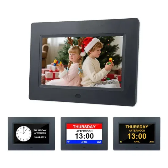 7 Дисплей LCD дюймов Часы с крупными цифрами Напоминание о чтении Легкий в использовании Цифровая фоторамка