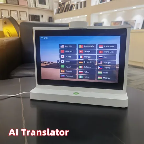 Машина-переводчик ИИ 10.1 Дюймовый двойной сенсорный экран IPS LCD Android ОС 4G WiFi Распознавание голоса 26 Языки