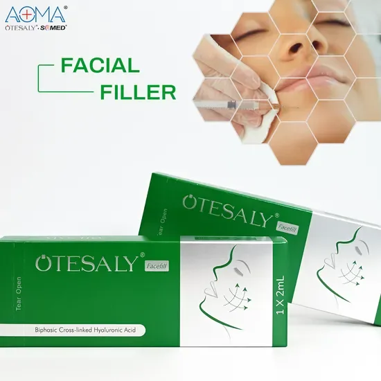 Сертифицированный Otesaly 2ml инъекционный дермальный наполнитель для глубоких линий, увеличение щек, гиалуроновая кислота