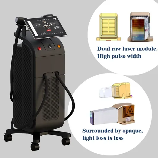 Лазерная диодная эпиляция лазером тридиод Hair Removal Machine 3 Длина волны 808 755 1064