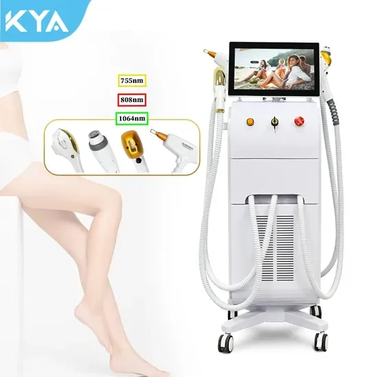 4 в 1 Высокопроизводительном E-Light IPL Оп 808nm Диодном лазере для удаления волос Q-Switch ND YAG для удаления татуировок