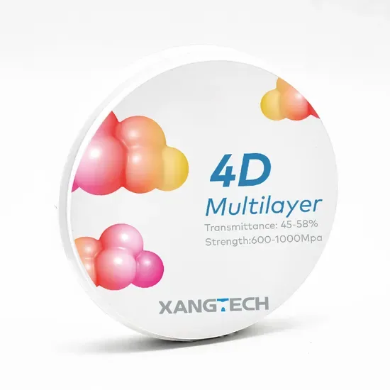 Материал для зубных протезов Xangtech, эстетические зубные протезы 4D многослойный блок циркония