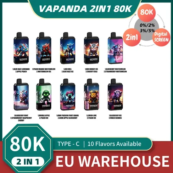 ЕС Германия Склад Оригинальный Vapanda Vaapee 25000 Пухов Одноразовый Вейп Торнадо Электронная Сигарета Вейпер Пух