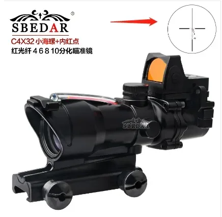 Оптический прицел Rmr Tactical 4X32 Acog с реальной волоконной оптикой