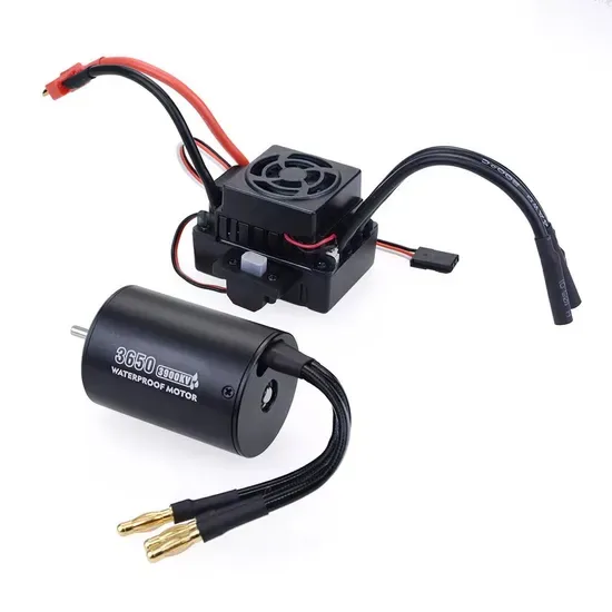Набор бесщеточного мотора BLDC без датчиков 3000kv 45A 60A Водонепроницаемый ESC 1/10 Для обновления гоночного автомобиля, лодки, гоночного FPV дрона