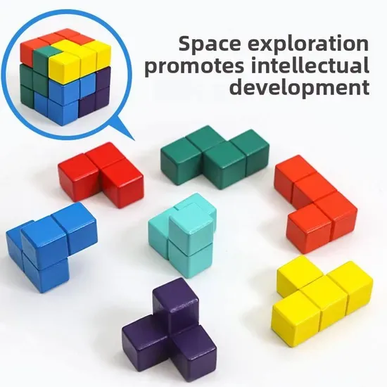 Оптовая продажа образовательных русских головоломок Soma Cube Luban Kongming для замков от фабрики