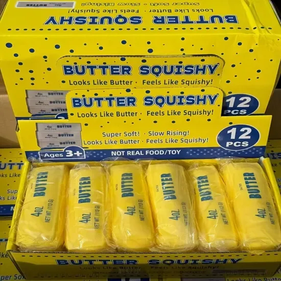 Горячая распродажа Масляного Сквиши 4oz Медленно восстанавливающаяся игрушка Сквиши Супер мягкая еда Реалистичная симуляция масла Сжимать игрушку для снятия стресса