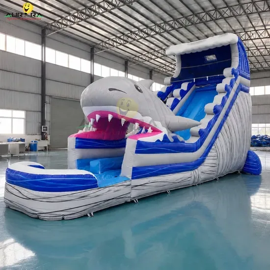 Большая надувная водная горка «Акула» по низкой цене 22FT для коммерческого использования