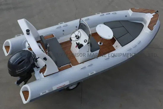 5.5m ПВХ Гипалон Трубка Надувной Жесткий FRP Корпус РИБ Рыболовная Лодка с Сертификацией CE