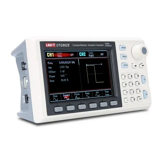 1μ Hz-60MHz Мини сигнал генератор Uni-T UTG962e с 4.3 дюймовым высокоразрешающим цветным TFT дисплеем для стартапов