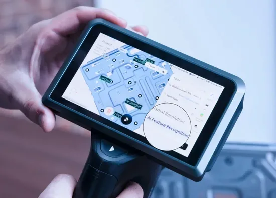 Беспроводной автономный метрологический лазерный 3D сканер для рабочих процессов сканирования на устройстве с последующей инспекцией