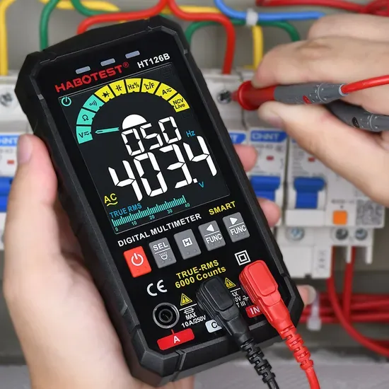 Habotest Ht126b цифровой мультиметр True RMS с бесконтактным обнаружением напряжения