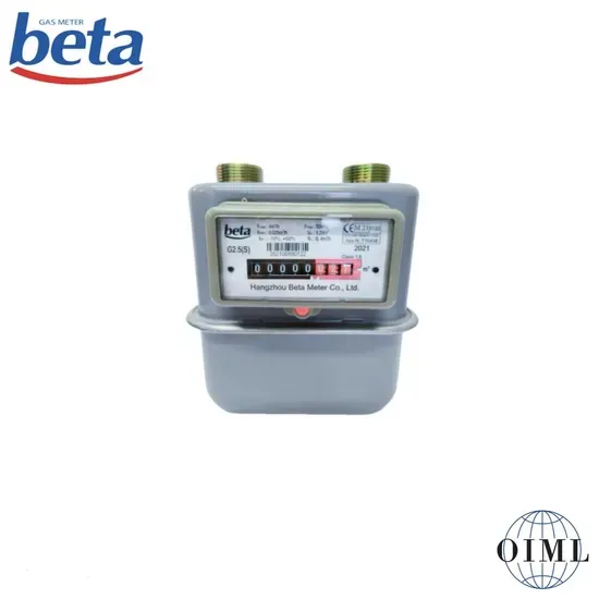 En1359 2017 OIML R137 G2.5s Диафрагменный газовый счетчик
