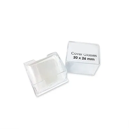 100pcs Прозрачные стеклянные предметные стекла для микроскопа 22x22mm