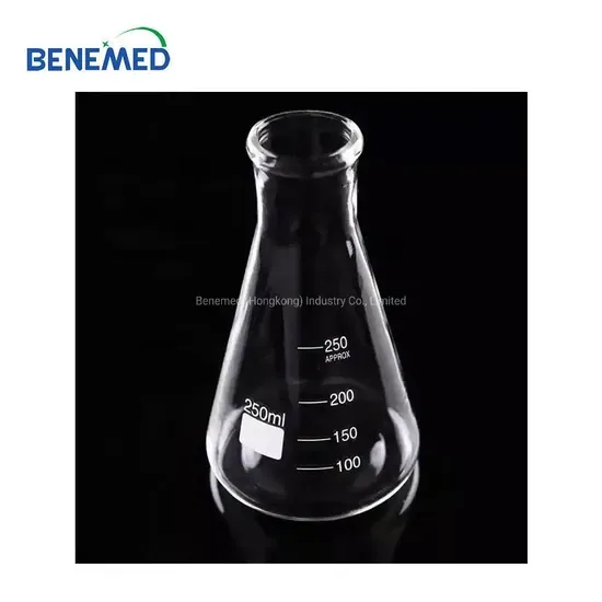 Лабораторный боросиликатный прозрачный 100ml 250ml 500ml 1000ml Эрленмейер