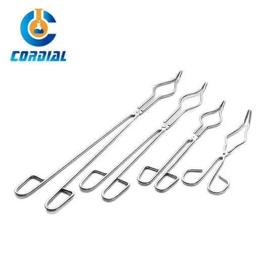 Кордийная лаборатория 150mm 200mm 220mm 250mm 300mm 350mm 400mm Нержавеющая сталь тигельные щипцы для лабораторного использования