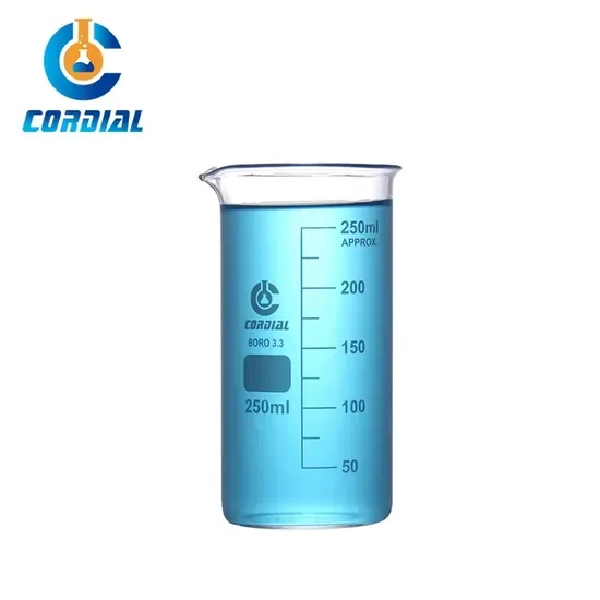 Кордийная лаборатория 250ml боросиликатное 3.3 стекло высокий форменный стакан для лаборатории