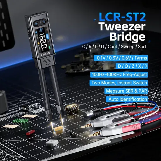 Фниси Lcr-St2 Тестер сопротивления, ёмкости, индуктивности с зажимами, мостовой тестер