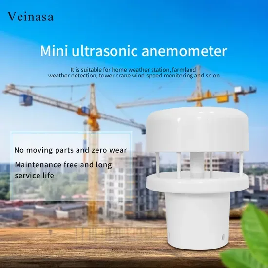 Veinasa-Cxs02b Умный 5V Водонепроницаемый ультразвуковой датчик скорости и направления ветра Цифровой анемометр