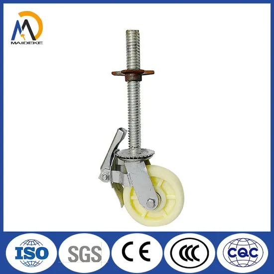 OEM 6/8 Дюймовые нейлоновые поворотные колеса/ Быстрая установка регулируемого резьбового стержня для строительных подъемников