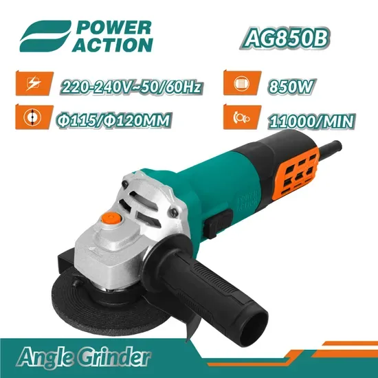 Электрическая угловая шлифовальная машина 850W 2 Позиция боковой ручки 100mm 125mm 230mm