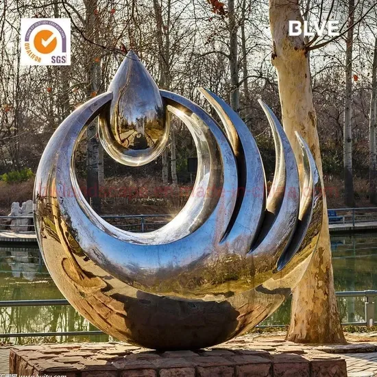 Низкая цена Высокое качество Абстрактный дизайн Статуя капли воды из нержавеющей стали Sssm-28