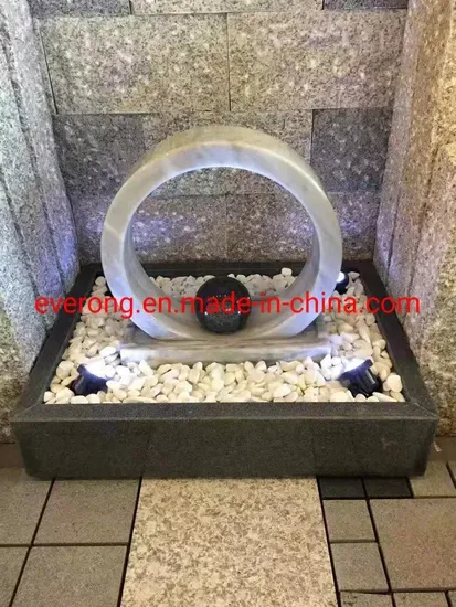 Ручная резьба из мрамора плавающий камень маленький шар водяной фонтан для домашнего внутреннего декора