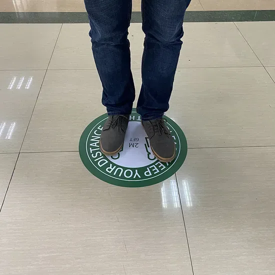 Наклейка на пол из ПВХ нестандартного размера с противоскользящим покрытием, съемный клеевой винил