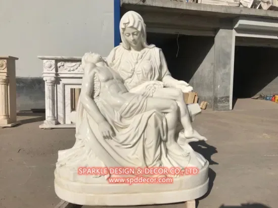 Христианская религиозная беломраморная статуя Пьеты Микеланджело на продажу