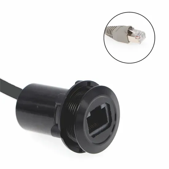 Панельный монтаж зарядных устройств Micro USB Onpow черный с кабелем Connector/RJ45-01-Bk/ 22mm/Metal