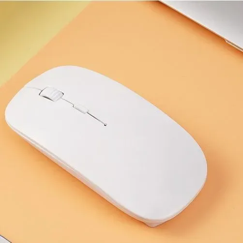 Новый продукт высококачественная OEM USB LED тонкая перезаряжаемая мышь в двух режимах 2.4GHz БТ беспроводная LED мышь для ноутбука