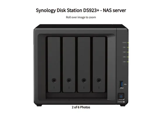 Синология Ds923+ Двухъядерный 4-Bay NAS, 16GB ОЗУ, 40tb (4 X 10TB) жестких дисков Western Digital Red Plus, полностью собранных и протестированных компанией Customtechsales