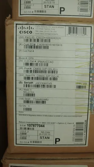 Сиско C6800-32p10g-XL Катализатор 6800 32 Порт 10ge с интегрированным Двойным Dfc4XL.