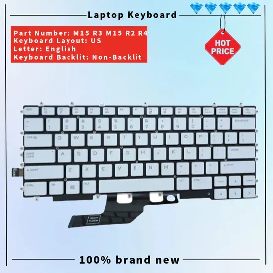 Клавиатура для ноутбука DELL Alienware M15 R3 M15 R2 R4 с подсветкой, новая замена для игрового ноутбука