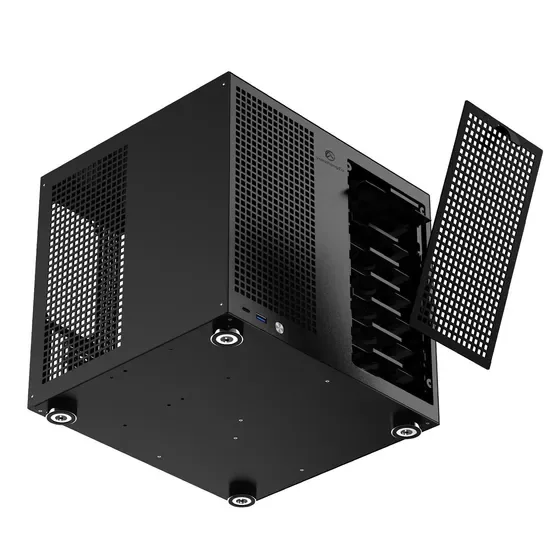 Стрелец 8-Disk Nas ATX Большой Мощный Синология Pcle Задняя панель Охлаждение Жесткий диск Корпус Matx Материнская плата Мини HDD SSD Коробка