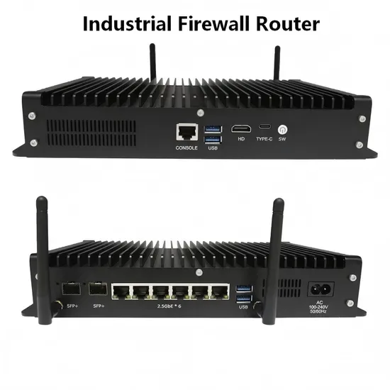 Безвентиляторный мини-файрволл-аппарат Intel I5 1235u 2X10g SFP+6X2.5g LAN 96GB ОЗУ Сервер сетевой безопасности
