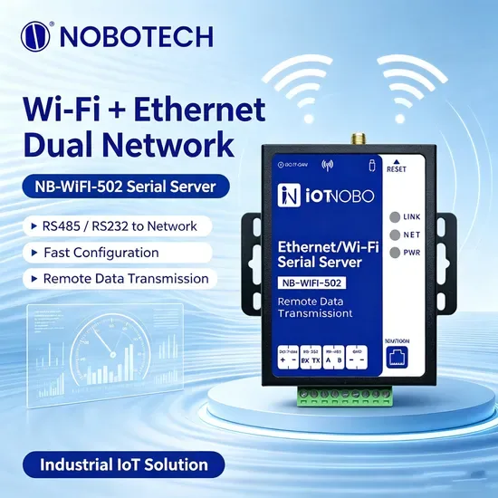 Модуль DTU Nobotech с выходом RS-485 и соединением WiFi для систем IoT