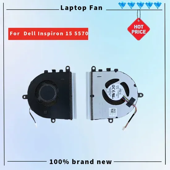Кулер для процессора и видеокарты Quetterlee Inspiron 15 5570 5575 I5575 P75f Vostro 15 3583 3584 3585 Вентилятор для ноутбука