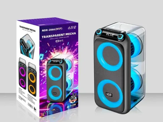 Новая модель двойного 6.5-Inch 60W Bluetooth колонки для вечеринок с беспроводным микрофоном