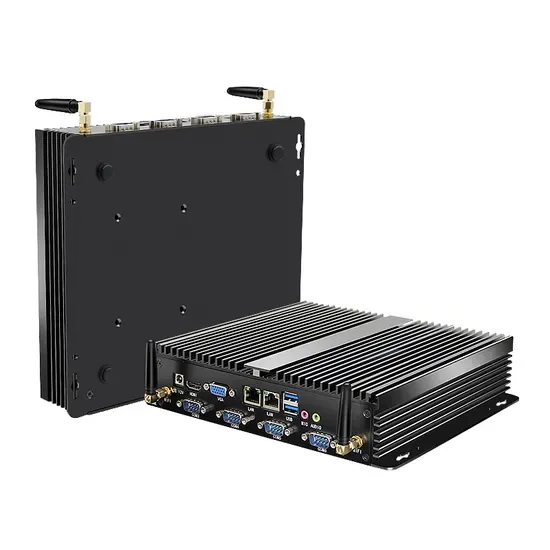 Промышленный Мини ПК RS232 RS485 Безвентиляторный компьютер Установка Windows Embedded